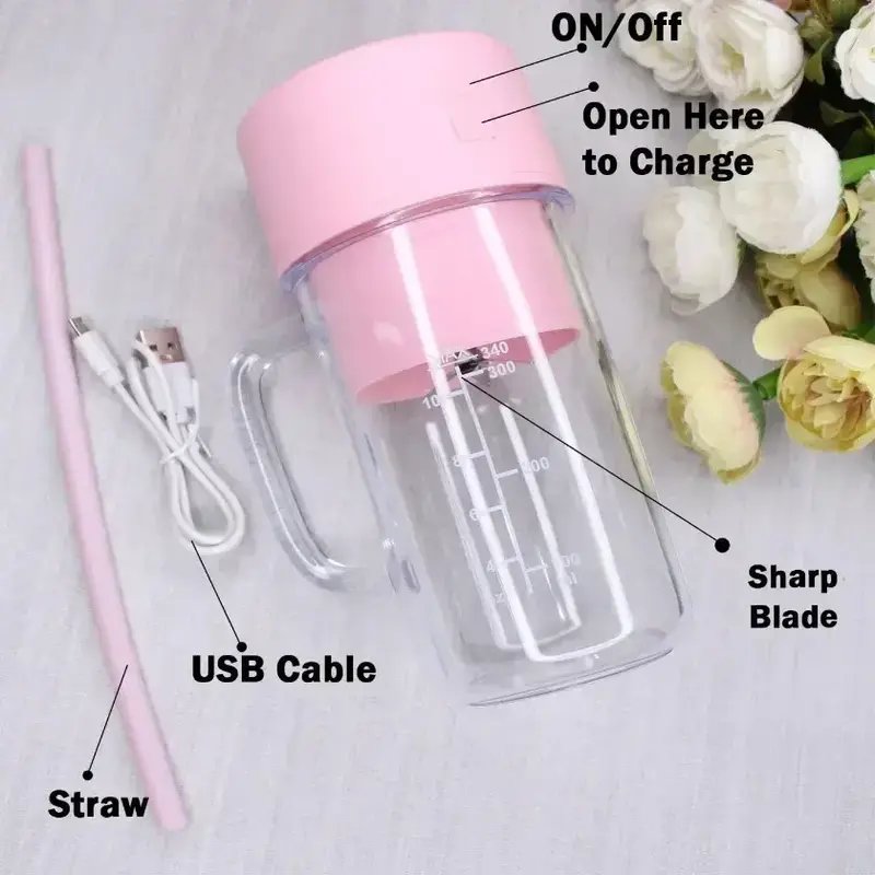 Mini Juicer 340ml travel Rechargeable blender LL-898 - Image 3