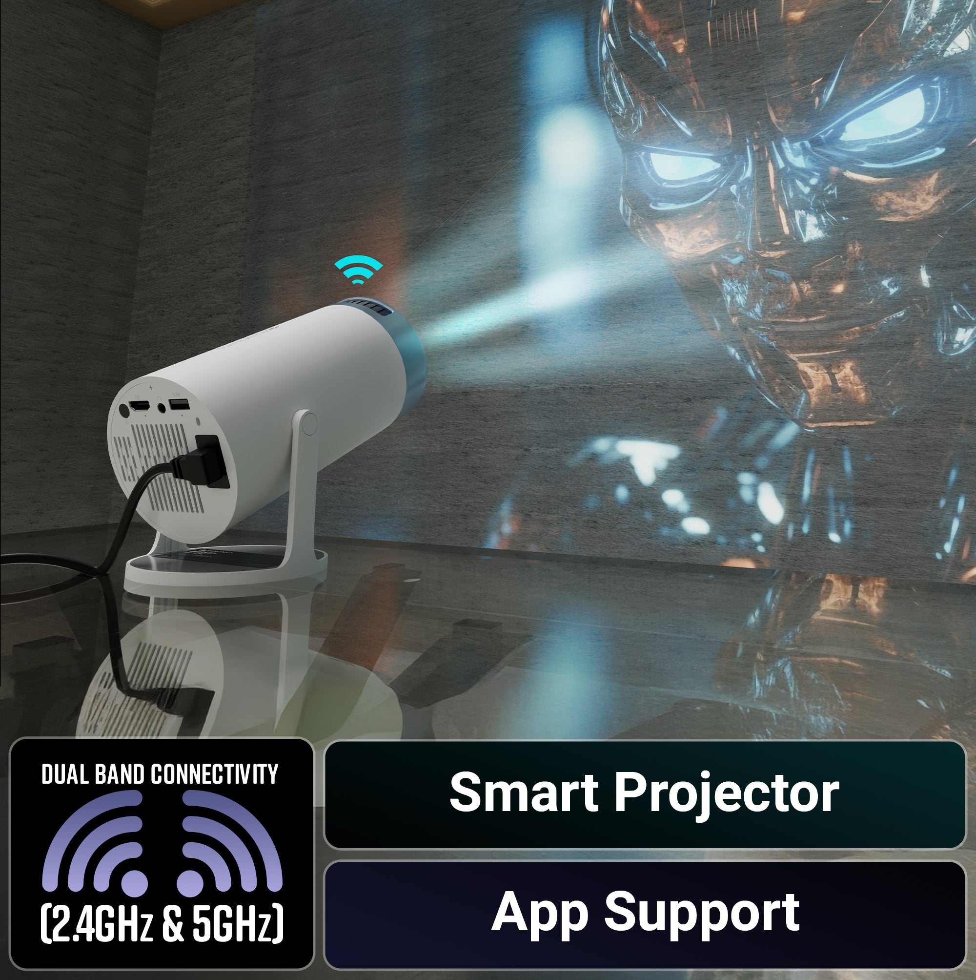 Zeb PixaPlay Smart LED Projector - Image 3