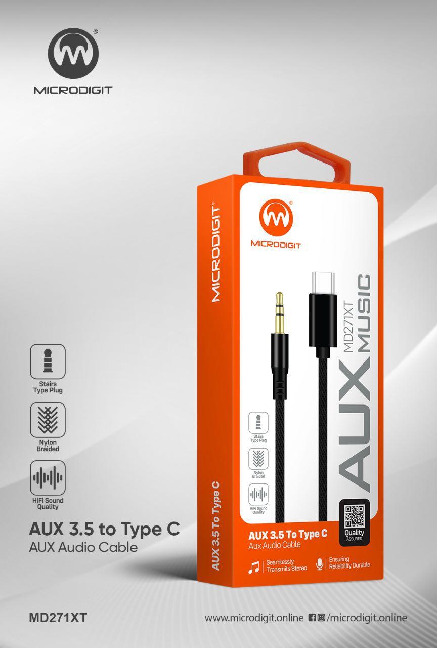 Auxiliary Audio Cable Aux 3.5 to Type C
