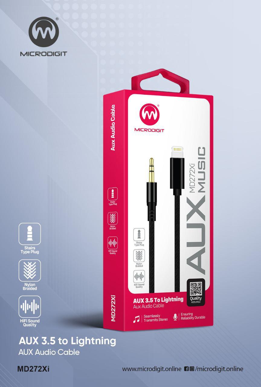 Auxiliary Audio Cable 3.5 to Lightning