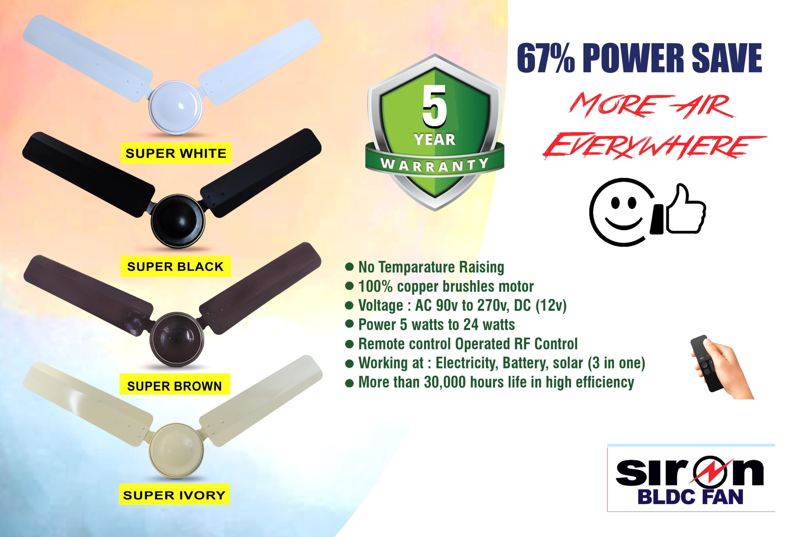 Siron BLDC Fan
