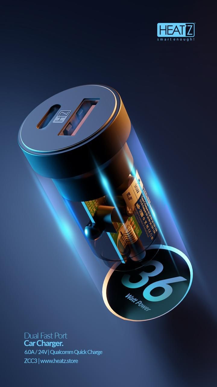 Dual Fast Port Car Charger